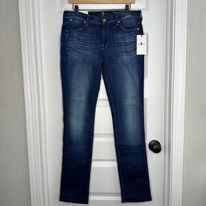 7 For All Mankind The Modern Straight Tailored Leg Jeans Women's Size 30  Denim